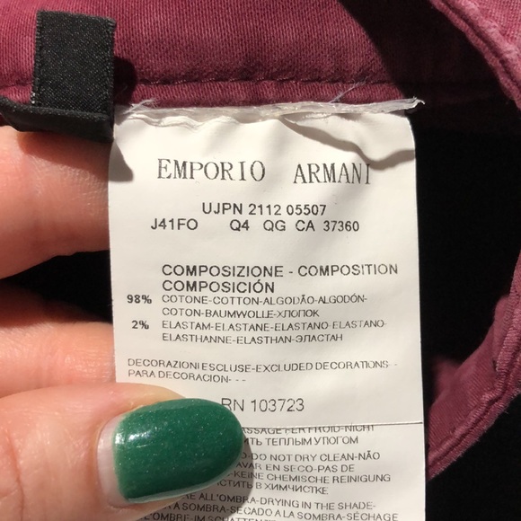 Emporio Armani Cameron maroon pants size 28 - Picture 11 of 13